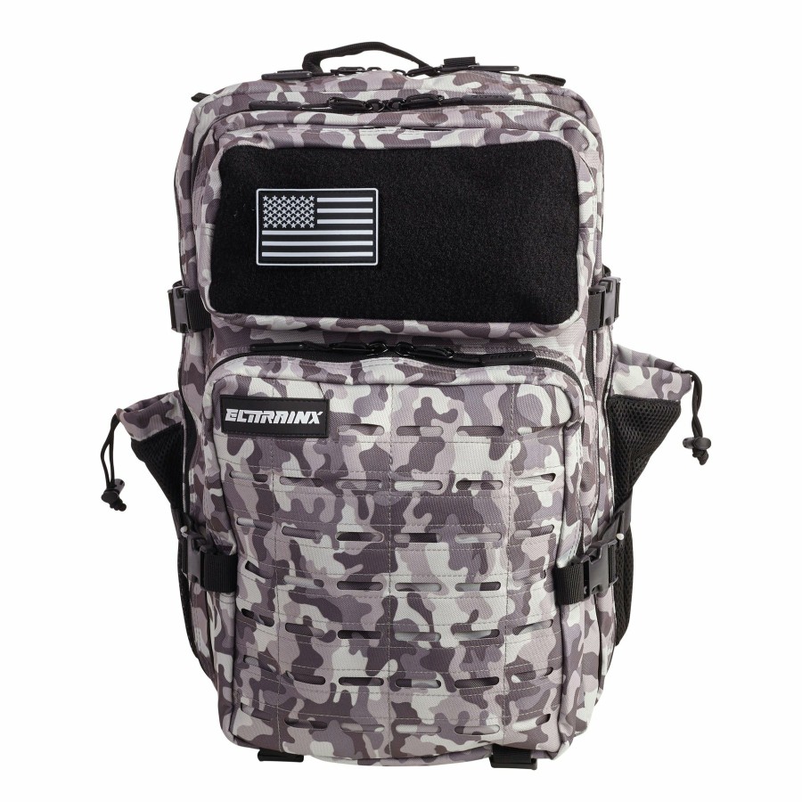 Mochilas Elitex Training | Mochila Tactica V2 45L Blanco Y Negro Camuflaje