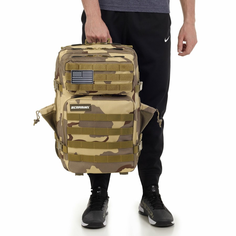 Mochilas Elitex Training | Mochila Tactica 45L Con Compartimento Para Comida Camuflaje